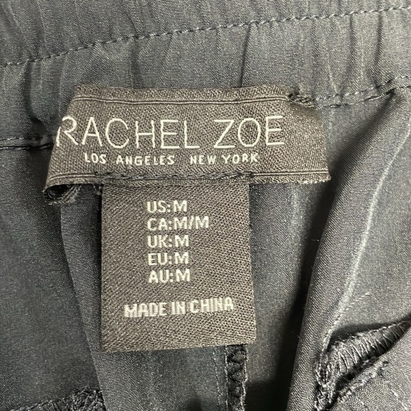 NWOT Rachel Zoe Pleated High Rise Wide Leg Black Trouser Pants M - Picture 11 of 14